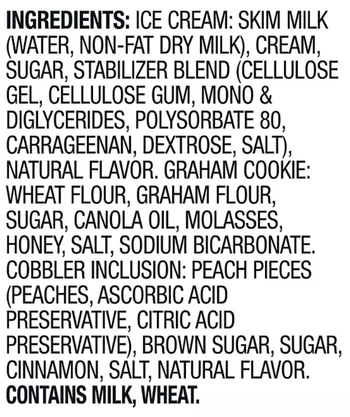 Freeze-Dried Peach Cobbler Ice Cream Sandwich